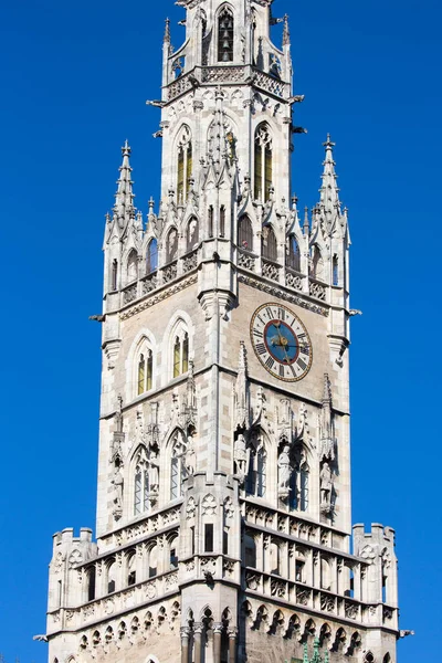 Piazza Principale Monaco Baviera Germania Marienplatz Piazza Mariana Vecchi Nuovi — Foto Stock