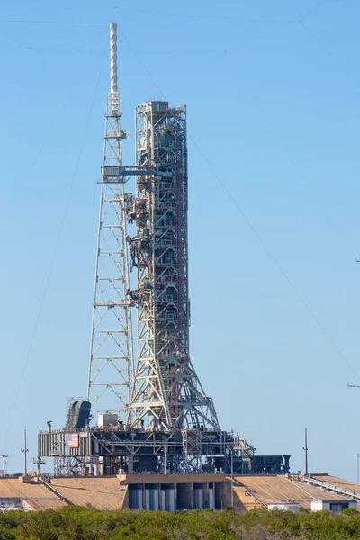 KENNEDY SPACE CENTER, FLORIDA, USA - DECEMBER 2, 2019: NASA Launch site LC-39B at Kennedy Space Center. The LC-39B is used by NASA for various projects launches