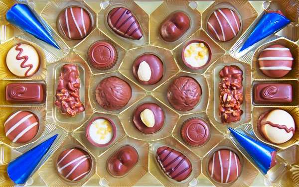 Variety Hand Made Swiss Chocolate — Stock Photo, Image