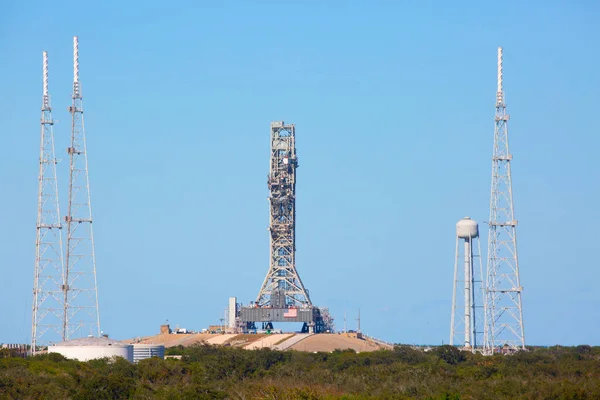 KENNEDY SPACE CENTER, FLORIDA, USA - DECEMBER 2, 2019: NASA Launch site LC-39B at Kennedy Space Center. The LC-39B is used by NASA for various projects launches