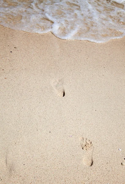 Следы Песке Пляже — стоковое фото