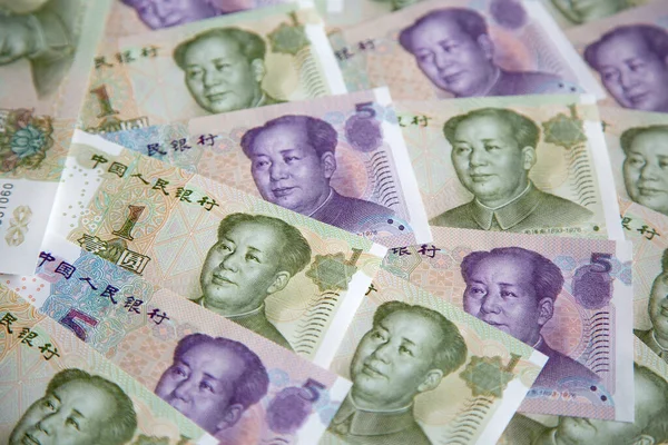Collection Chinese Banknotes — Stock Photo, Image