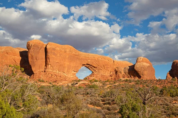 Arco Janela Sul Famoso Parque Nacional Arches Utah Eua — Fotografia de Stock
