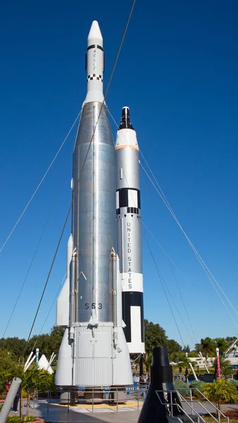 Kennedy Space Center Florida Usa April 2016 Rocket Garden Ställde — Stockfoto