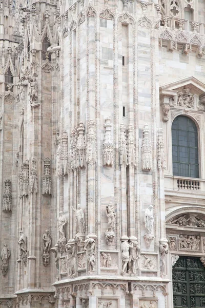Milan Grand Cathedral Итальянский Дуомо Милано Крупнейшая Церковь Италии — стоковое фото