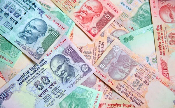 Raccolta Delle Banconote Indiane — Foto Stock