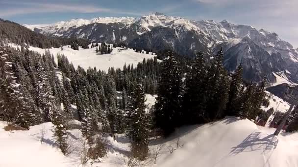 スイスのスキーリゾート — ストック動画