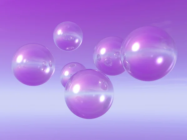 Illustration 3D - bulles volantes dans le ciel — Photo