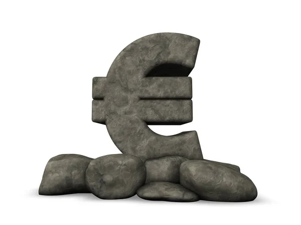 Symbole euro rock - illustration 3d — Photo