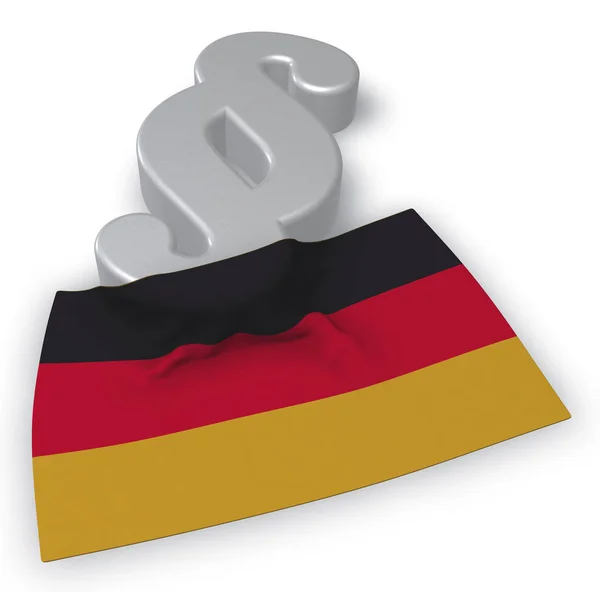 Německý zákon - 3d vykreslování — Stock fotografie