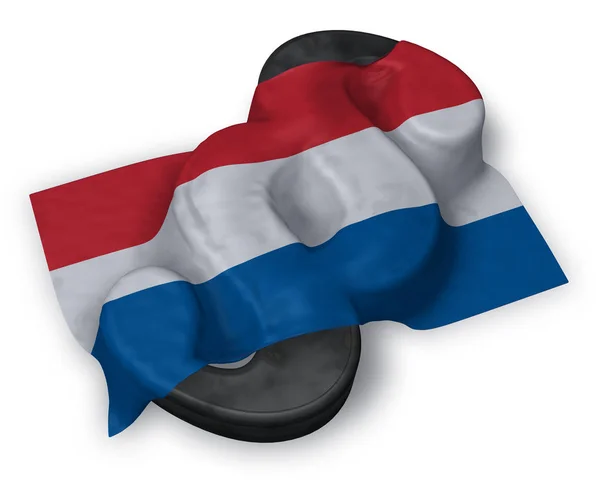 Bekezdés szimbólum és a holland zászló - 3D-s illusztráció — Stock Fotó