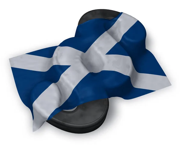 Paragraph symbol and flag of scotland - 3d rendering — Stock Photo, Image