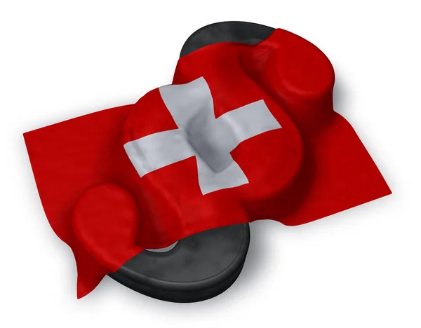 Paragraftecken och flag Schweiz - 3d rendering — Stockfoto