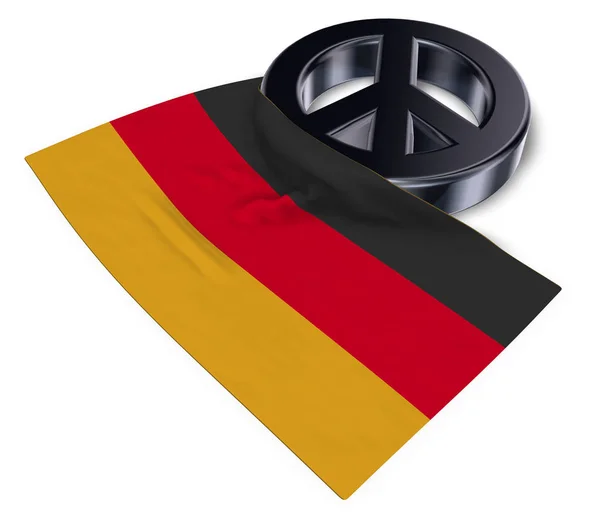 Símbolo de la paz y la bandera de Alemania - 3d representación — Foto de Stock