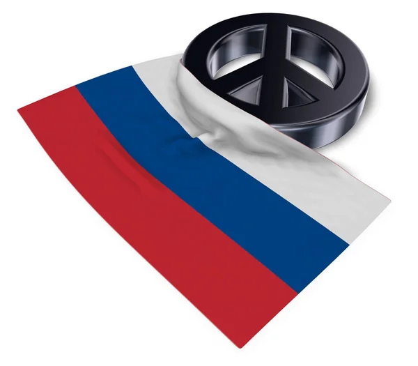 Símbolo de la paz y la bandera de Rusia - 3d representación —  Fotos de Stock