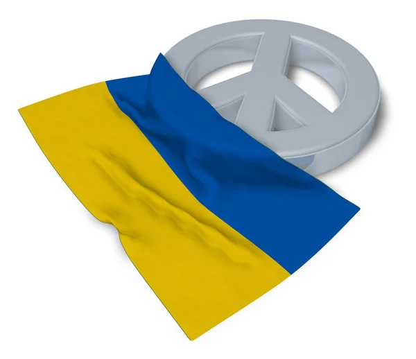 Символ миру і прапор України - 3d візуалізації — стокове фото