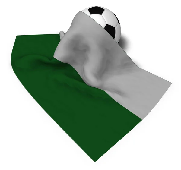 Футбольный мяч и флаг саксонии - 3D рендеринг — стоковое фото