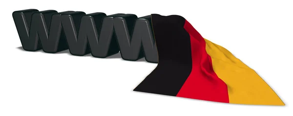 Las letras www y bandera alemana -3d representación —  Fotos de Stock