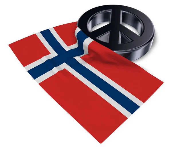 Friedenssymbol und Fahne von nirgends - 3D-Darstellung — Stockfoto