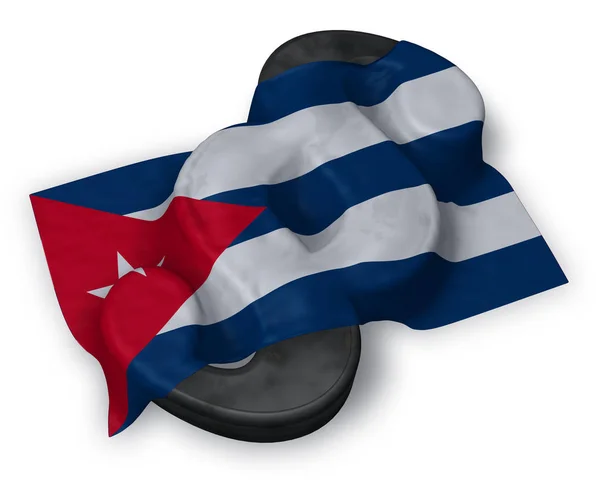 Cuba flag and paragraph symbol - 3d illustration — Stock Photo, Image