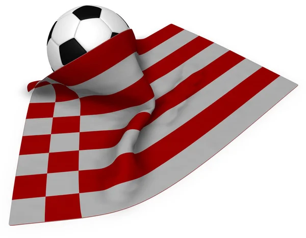 Bola de futebol e bandeira de bremen - 3d renderização — Fotografia de Stock