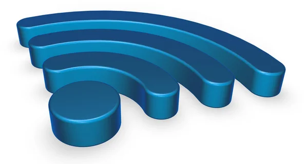 Wifi-Symbol auf weißem Hintergrund - 3D-Rendering — Stockfoto