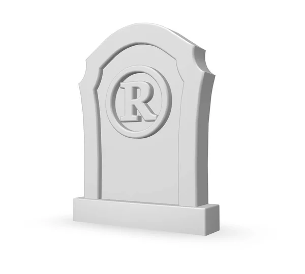 Символ на надгробок — стокове фото