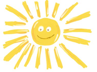 komik gülümseyen güneş