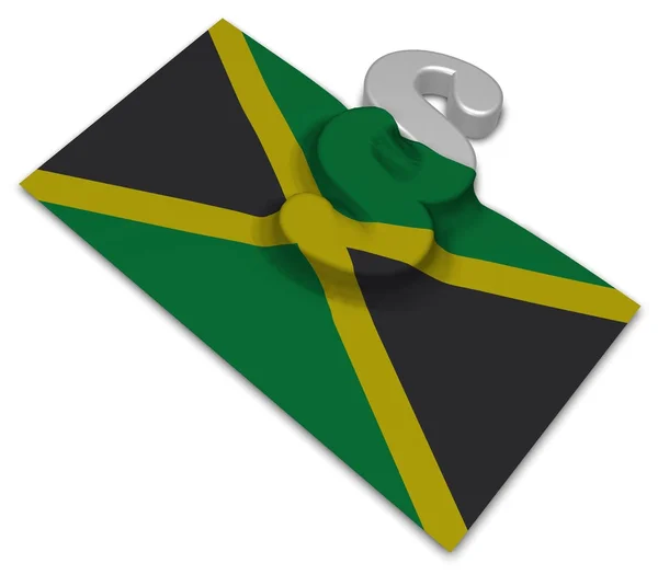 Флаг Ямайки и символ абзаца - 3d иллюстрация — стоковое фото