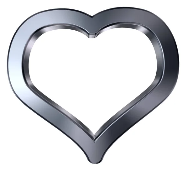 Heart symbol on white background - 3d rendering — Stock Photo, Image