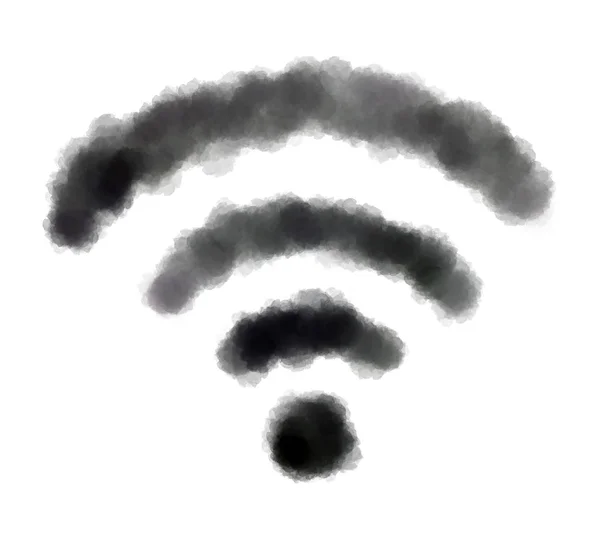 Wifi-Symbol auf weißem Hintergrund — Stockfoto