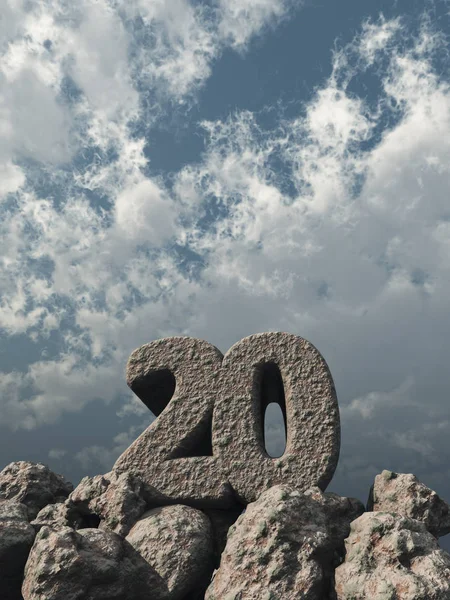 Number twenty rock — Stock Photo, Image