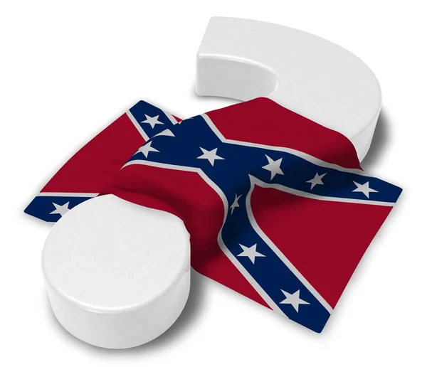 Question mark and flag of the Confederate States of America — Stock Photo, Image