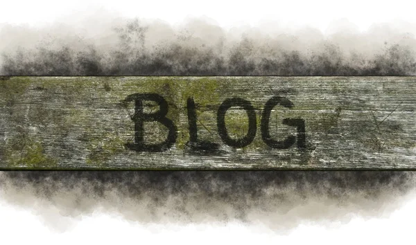 The word blog on wood — Stock Photo, Image