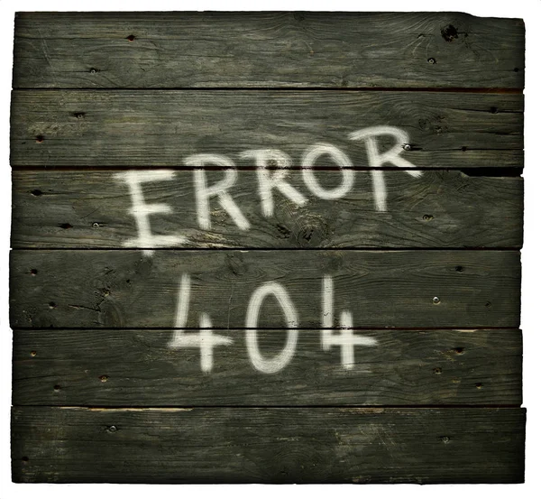 Fout 404 op hout — Stockfoto