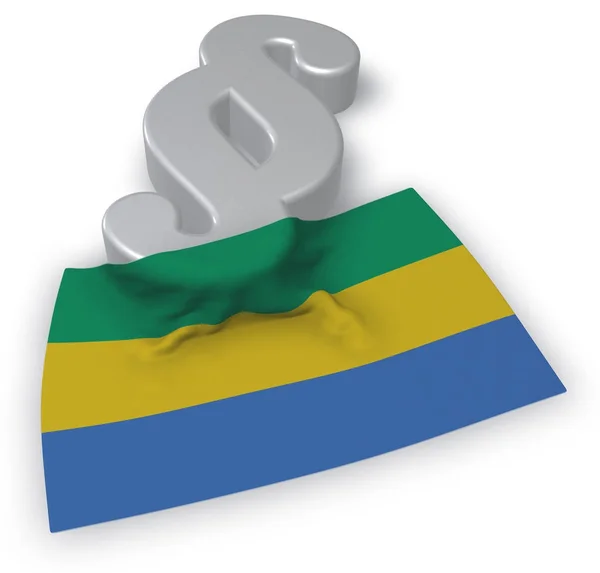 Gabon és bekezdés szimbólum zászlaja — Stock Fotó