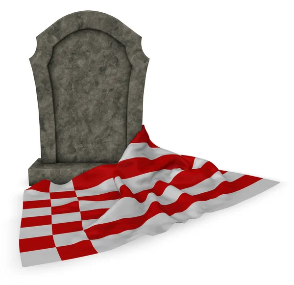 Gravestone and flag of bremen — Stock Photo, Image