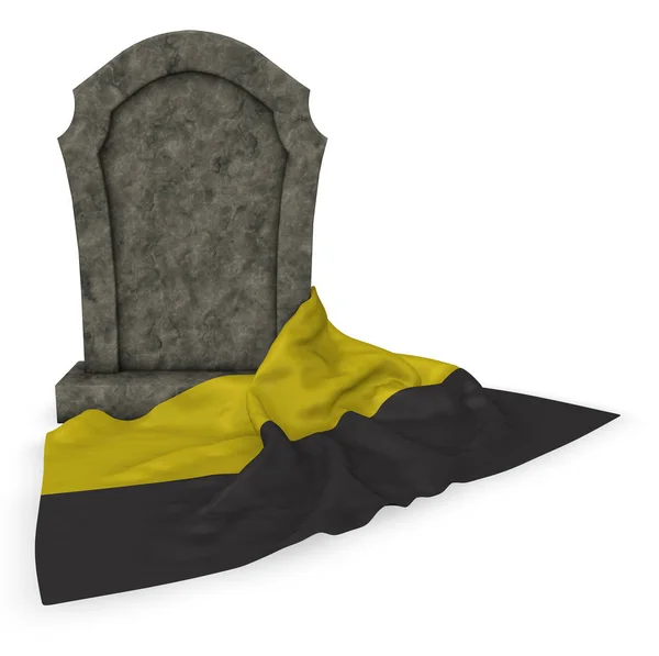 萨克森-安哈尔特的墓碑和旗帜 — 图库照片
