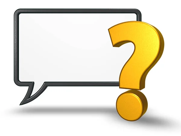 Speech bubble and question mark — Stock Photo, Image