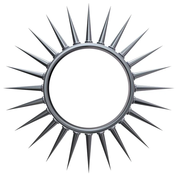 Símbolo de sol de metal — Fotografia de Stock