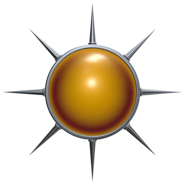 Sonnensymbol aus Metall — Stockfoto