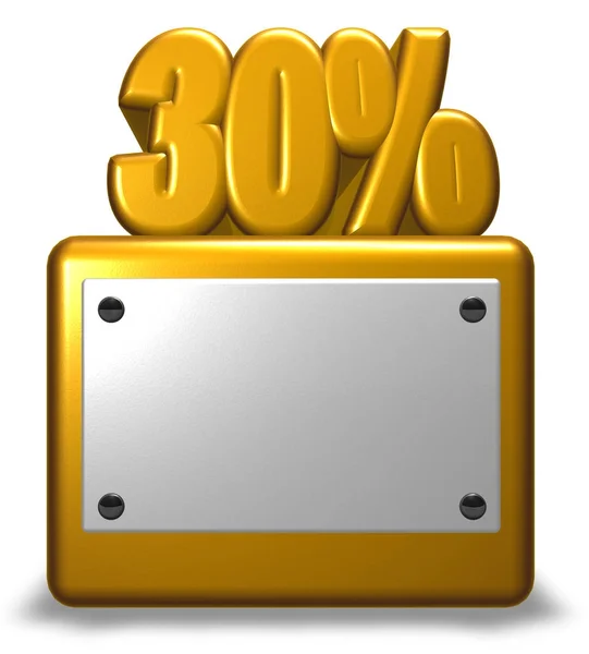 Numero d'oro e simbolo percentuale — Foto Stock
