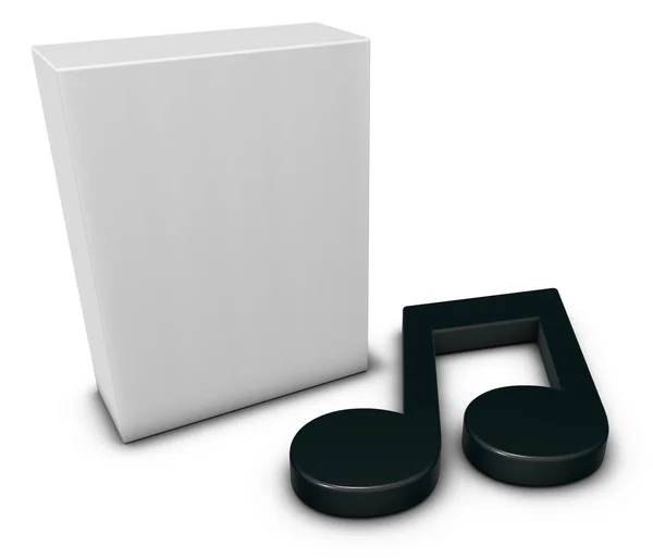 Music note and box — Stock Photo, Image