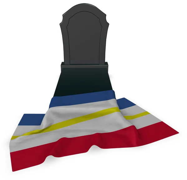 Надгробие и флаг Мекленбурга-Виргинской Померании — стоковое фото
