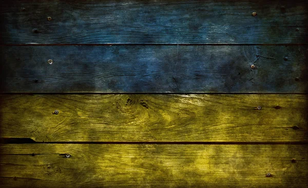 Bandera de Ucrania en madera —  Fotos de Stock