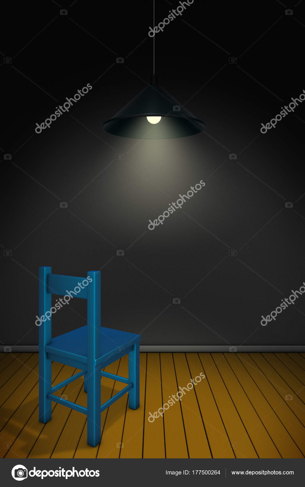 Chair Under Lamp Stock Photo C Drizzd 177500264