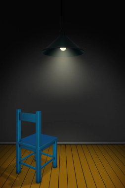 sandalyenin altına lamba