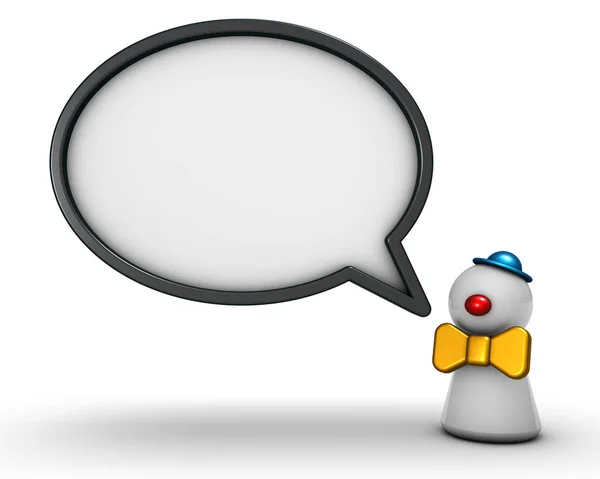 Clown and speech bubble — Stock Photo, Image