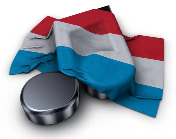 음악 메모 기호 및 룩셈부르크의 국기 — 스톡 사진