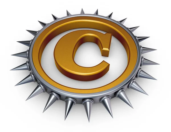 Copyright symbol with spikes — Stock Photo, Image